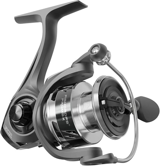Fishdrops Rhino Spinning Reel, UP to 22LBs Drag & 7+1 BB Fishing Reel, CNC Aluminum Spool & Ultra-Lightweight Handle, for Fresh and Saltwater, 6.2:1 High Speed Gear Ratio
