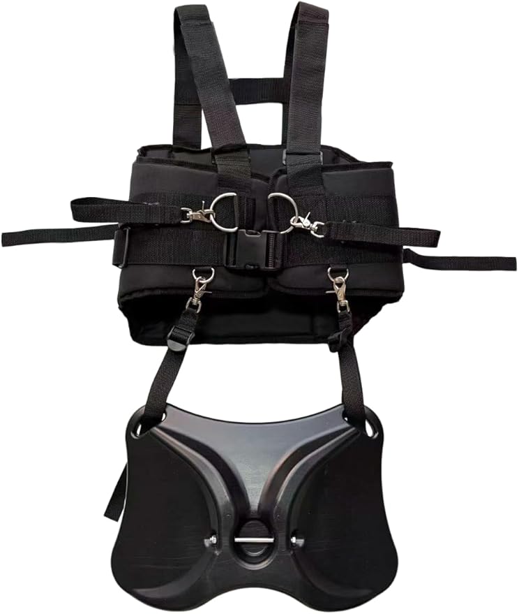 Fishing Belt & Shoulder Strap Harness Set, Enhanced Protection Shoulder Back Support System, with Rod Locking Buckle, Offshore Big Game Fishing Fighting Gear