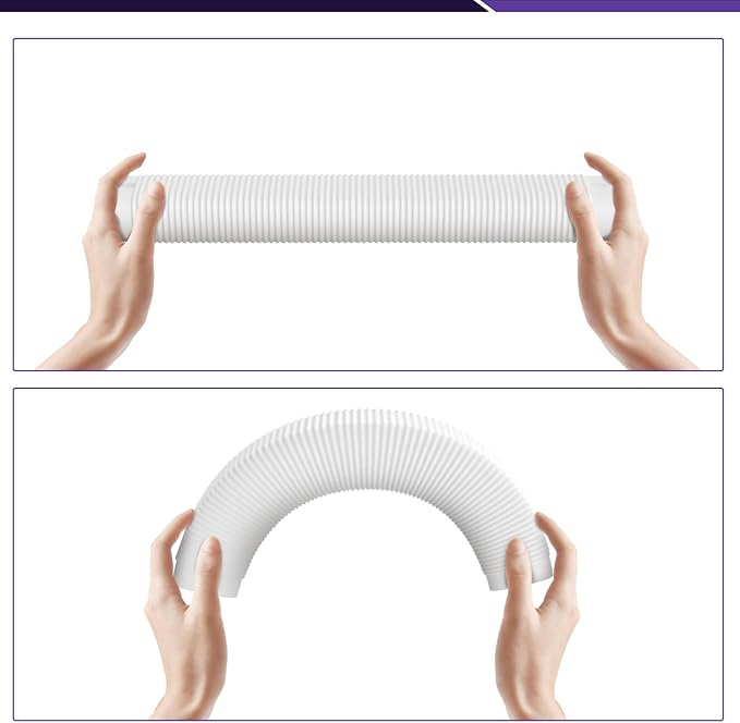 Mini-split Line Set Cover Accesories: 4" 1.9 Ft Flexible Duct for Mini Split Air Conditioner HAVC Central AC, White