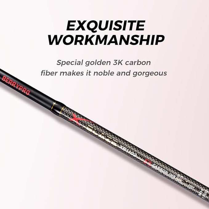 BERRYPRO Surf Rod Pure Carbon Surf Spinning Rod Graphite Surf Fishing Rod (9'/10'/11'/12')