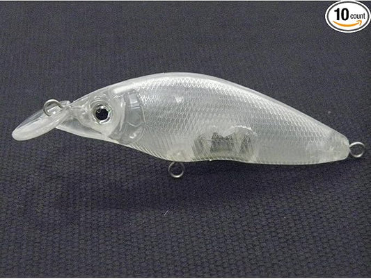 10 Blank Unpainted Minnow Crankbait Topwater Lipless Jerkbait Fishing Lures V3