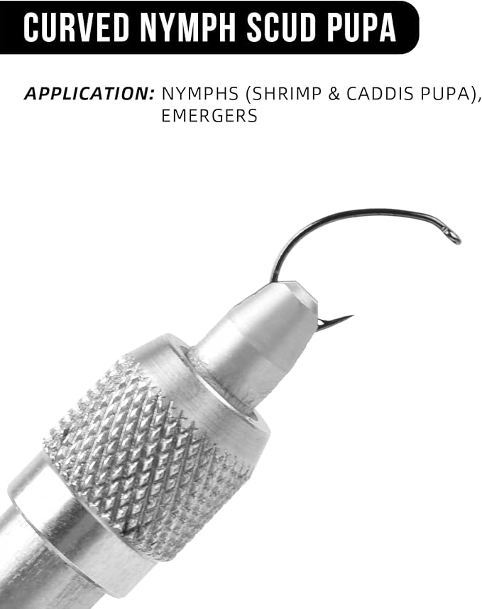 SF Fly Tying Hooks Ultra Sharp High Carbon Steel for Nymphs Wet Traditional Dry Streamers Eggs Jig Poppers Emergers Terrestrial Flies with Mini Box 100Pcs