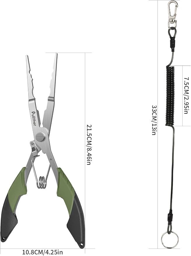 Fishing Gear,Hook Remover Fishing Pliers,Stainless Steel Fishing Tools,Multitool for Saltwater