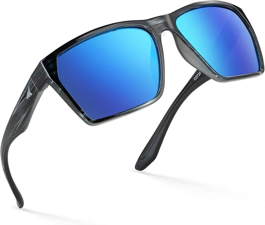 KastKing Beartrap Polarized Sports Fishing Sunglasses, With PuriVex Protective Lens Coating, Square Frame Design, Men Women