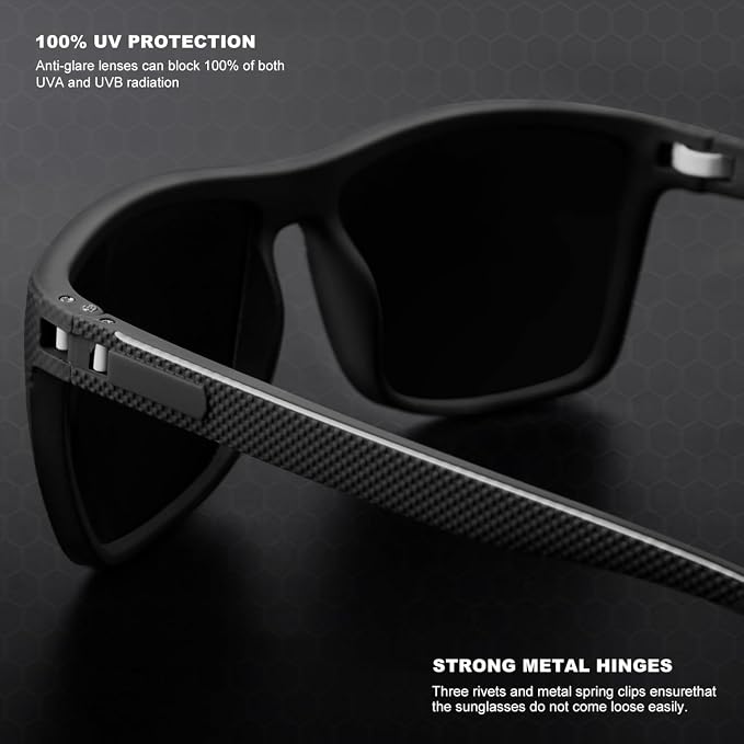 Polarized Sunglasses for Men, UV Protection Lightweight Sun Glasses for Driving Fishing Golf