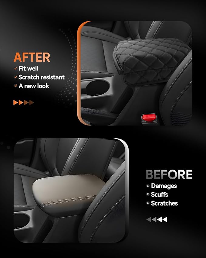 CDEFG for Kia Seltos 2021-2025 2026 Center Console Cover Armrest Box Cover for Seltos (LX, S, EX, X-Line, SX) Accessories Console Arm Rest Protector
