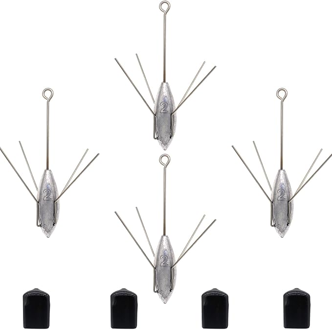 Sputnik Sinker Fishing Weights Lead Fishing Equipment Long Tail Surfing Casting Spider Sinkers for Catfish Saltwater Beach Sand Ocean