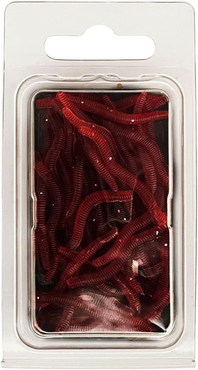 Worm-Baits Soft Artificial Fishing Lures Swimming Earthworm for Saltwater/Freshwater Soft Lure