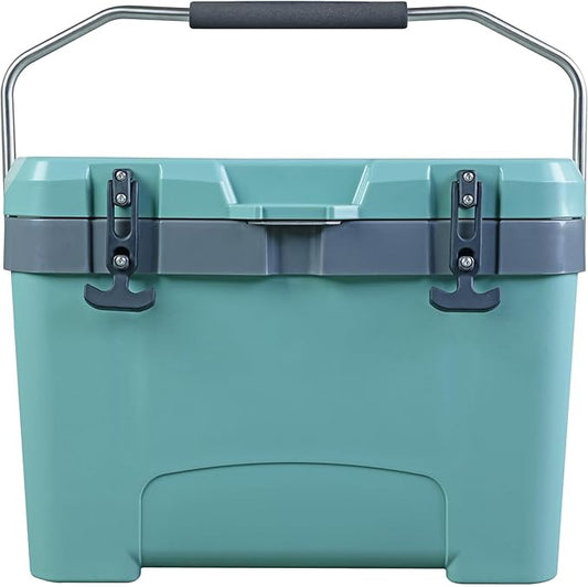YELLOW JACKET 27 Quart Ice Cooler, Portable Ice Chest Hard Cooler Box with Retention Insulation and Heavy Duty Handle for Camping, Picnic, Beach, Drink, Beverage, Fishing