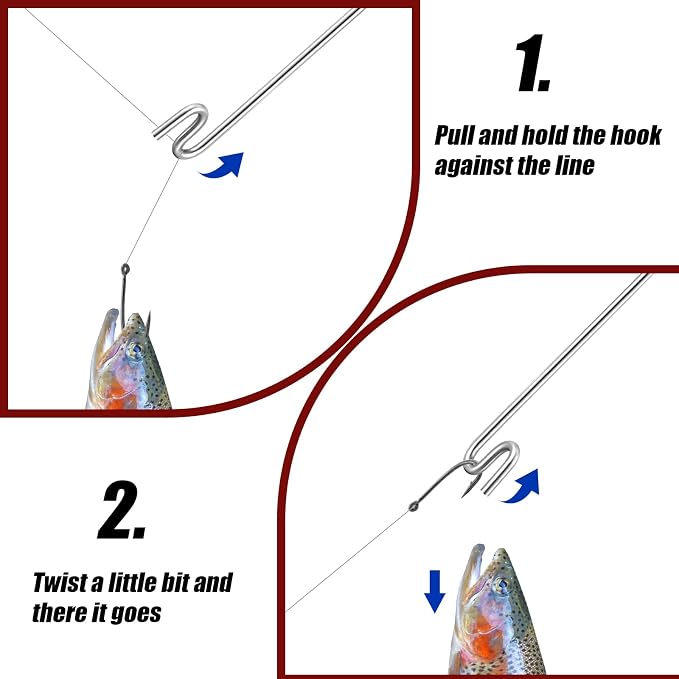 Sotiff 2 Pcs 12 in Stainless Steel Fish Hook Remover Tools Summer Fishing Hook Quick Removal Device Saltwater Dehooker Aluminum and Fish Dehooker for Fisherman