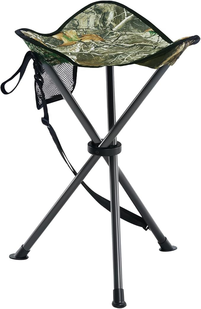 Portal Tall Folding Tripod Stool for Outdoor Camping Walking Hunting Hiking Fishing Travel, Support 225 lbs