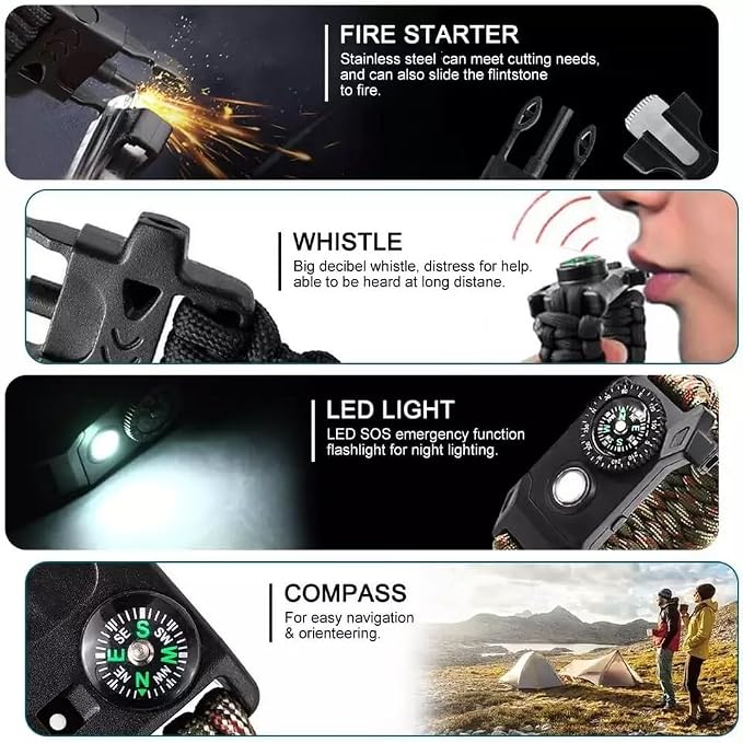 Galaxy 251 Pcs First Aid Kits For Survival Emergency Trauma Military Combat Tactical Medical Hunting Camping Hiking IFAK EMT Bag (21 in 1 Bracelets Black)