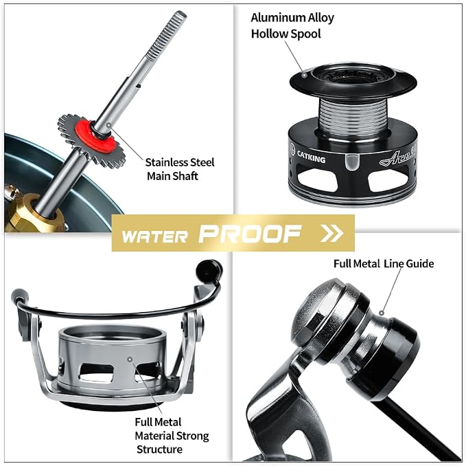 Fishing Reels Spinning Reel - Full Metal Fishing Reel Aluminum Spool Ocean Big Game Carp Saltwater Fishing Spinning Reels