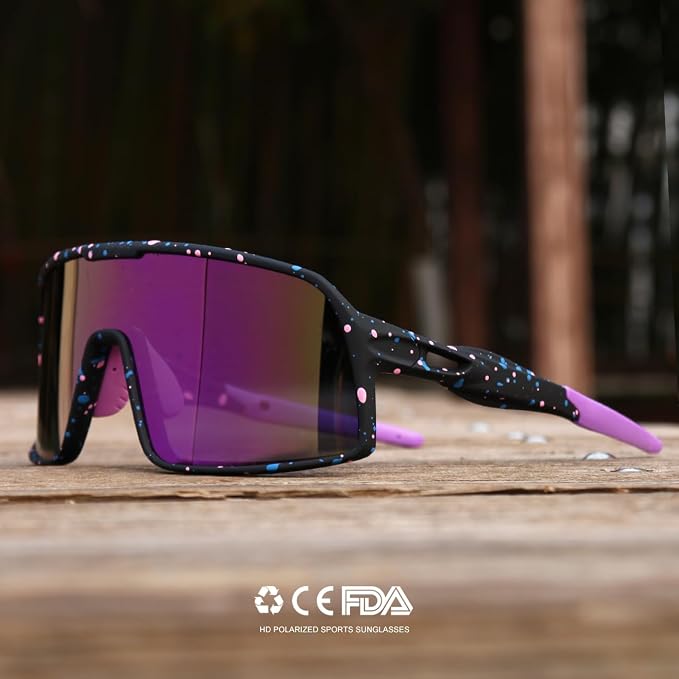SEKKAF Polarized Sports Sunglasses for Men and Women Cycling Glasses UV Protection Goggles for Mountain Bike Running Fishing