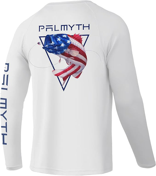 Palmyth Fishing Shirts for Men Long Sleeve UPF 50+ T Shirt Sun Protection Tee