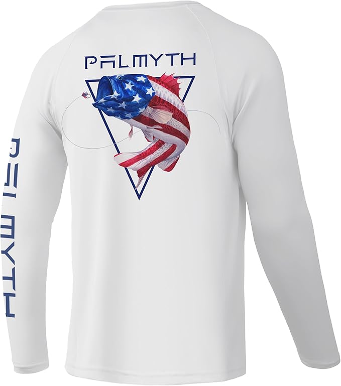 Palmyth Fishing Shirts for Men Long Sleeve UPF 50+ T Shirt Sun Protection Tee