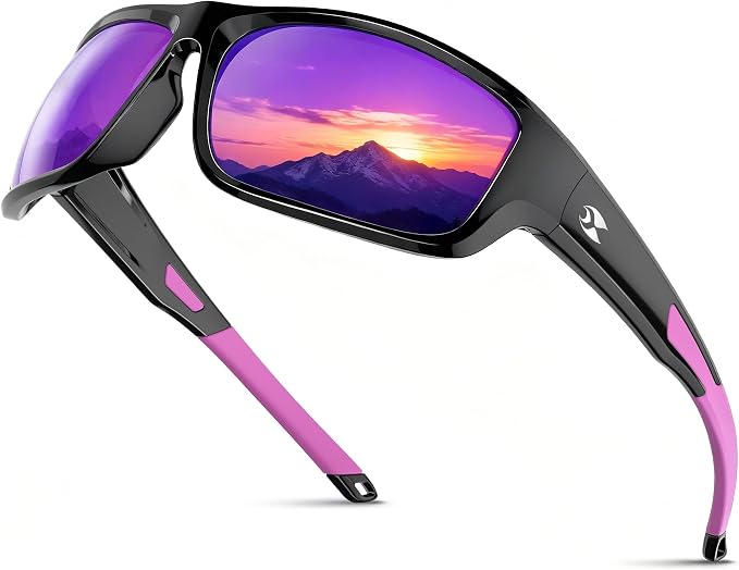 suoso Sports Polarized Sunglasses for Men: Women UV400 Protection Wrap Around Sun Glasses for Golf Fishing Running Driving