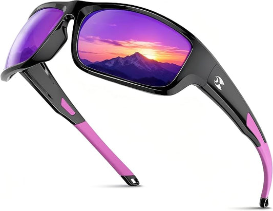suoso Sports Polarized Sunglasses for Men: Women UV400 Protection Wrap Around Sun Glasses for Golf Fishing Running Driving