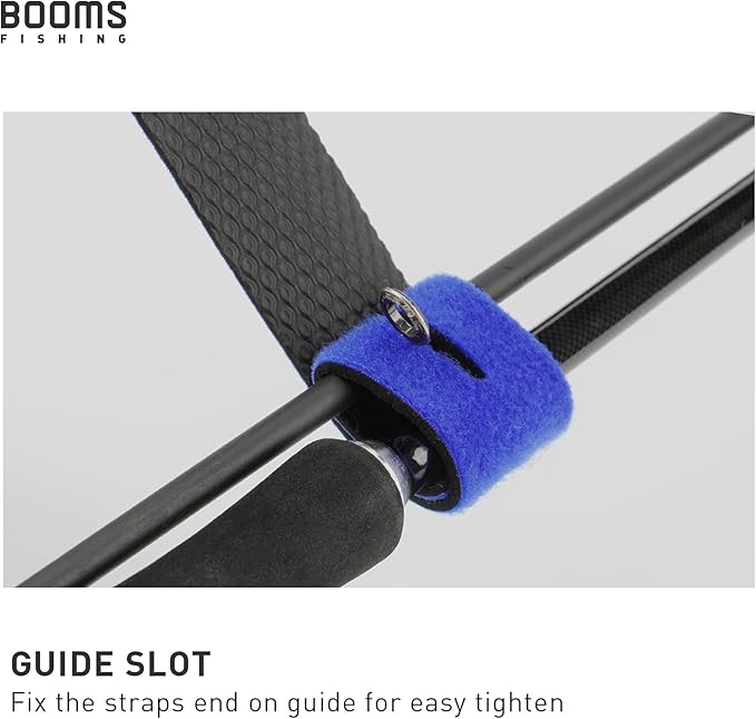 Booms Fishing RS3 Fishing Rod Wrap Pole Straps， Hook & Loop Fishing Rod Belts, Fishing Rod Ties for Casting Rods, Spinning Rods and Fly Rods
