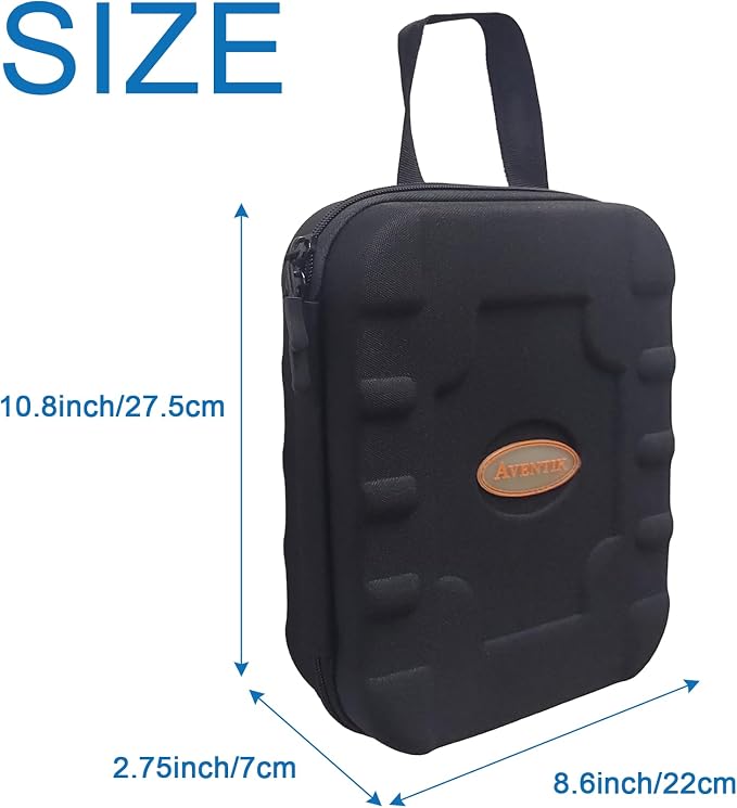 Aventik Fishing Tackle Binder Hard EVA Shell Cover Fishing Bait Organized Storage Saltwater Resistant Fishing Tackle Storage Bag(black)