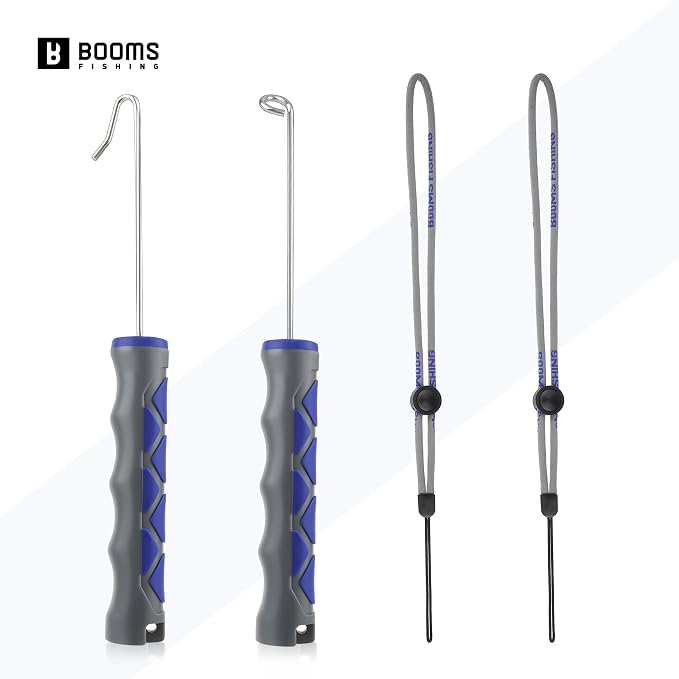 Booms Fishing Hook Remover Tool: 2pack Portable Dehooker Tools Saltwater - 7inch Fish Hook Quick Removal Device with Anti-Lost Lanyard, No Slip Ergonomic Design Handle Fishing Accessories, XW21