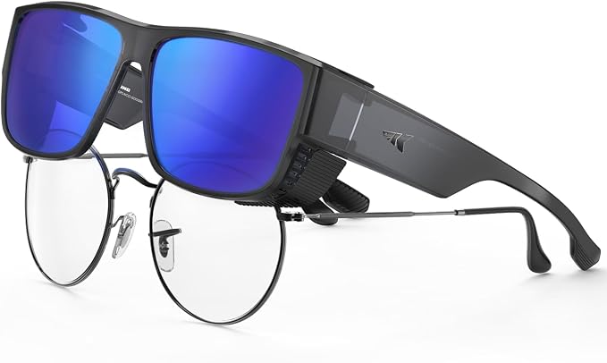 KastKing Comal Fit-Over Polarized Sports Sunglasses With PuriVex Protective Lens Coating, Fishing Driving, UV400, Men Women