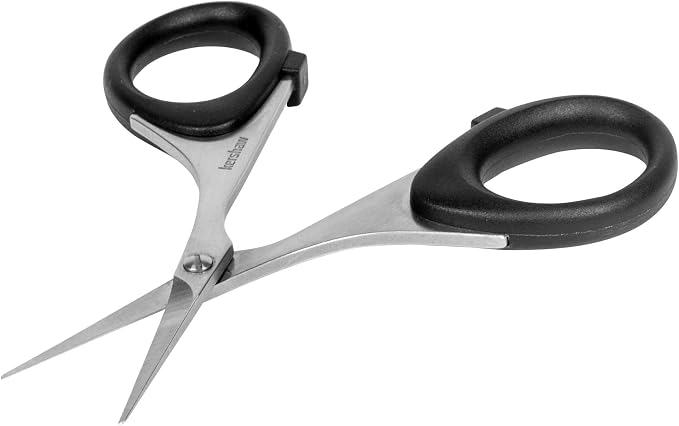 Kershaw Skeeter 3 Precision Fine Tip Scissors, Black, Stainless Steel Blades, Multi-Purpose Scissors for Fly Tying and Trimming, for Cutting Deer Hair, Wire and Tinsel