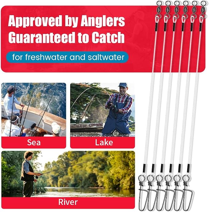 YOTO Fluorocarbon Wire Leader for Fishing - 100% Invisible & Strong Leader for Bass, Trout, Pike, and Walleye – 20lb to 80lb Test, Fishing Leader for Freshwater & Saltwater