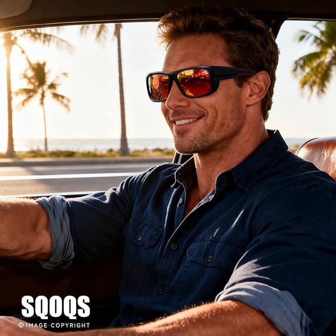 3Pack Polarized Sports Sunglasses for Men, Wrap Around Frame UV400 Goggles Sun Glasses for Cycling Fishing Driving