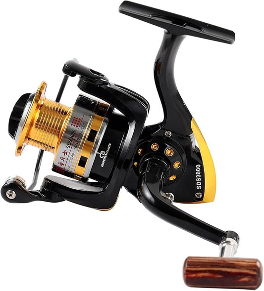 Diwa Spinning Fishing Reels for Saltwater Freshwater 1000 2000 3000 4000 5000 6000 Series Fishing Spool Left/Right Interchangeable Trout Carp Spinning Reel Light and Smooth