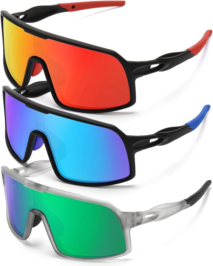 SEKKAF Polarized Sports Sunglasses for Men and Women Cycling Glasses UV Protection Goggles for Mountain Bike Running Fishing
