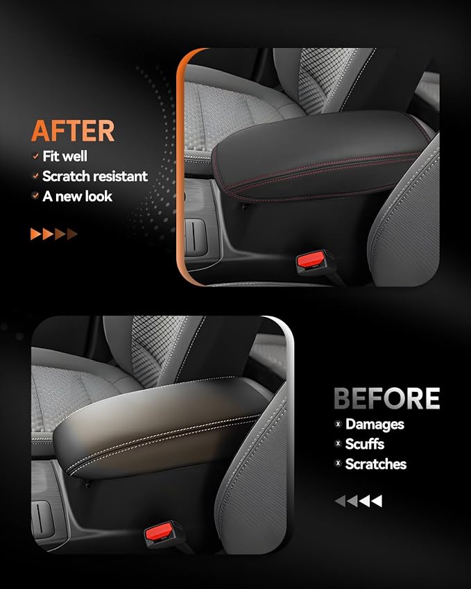 CDEFG for Ford Escape 2020-2025 2026 Center Console Cover Armrest Box Cover for Escape Accessories Console Arm Rest Protector