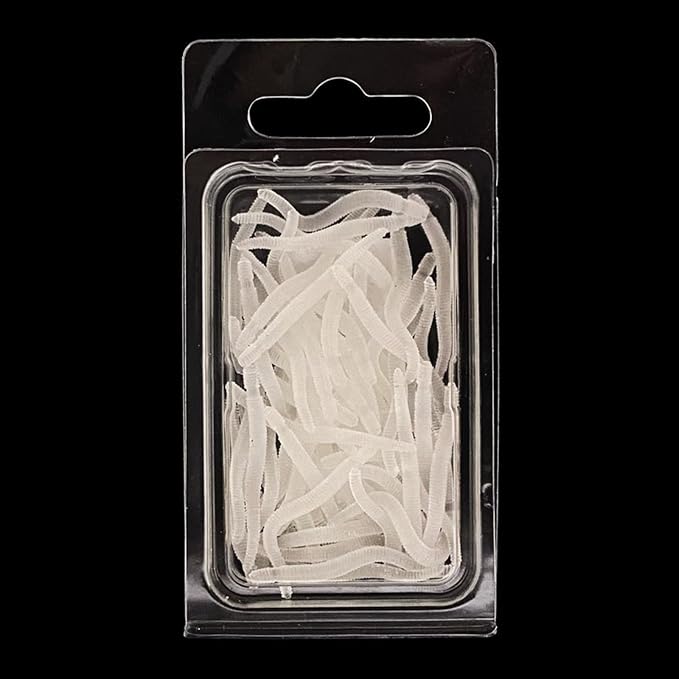 20 / 50Pcs Soft Fishing Lures for Bass Soft Swimming Earthworm Baits Lifelike-Fake Artificial Worm Swimming Earthworm