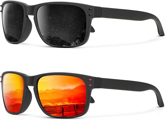 KALIYADI Polarized Sunglasses for Men and Women Vintage Style Sun Glasses for Fishing Running Driving with UV Protection