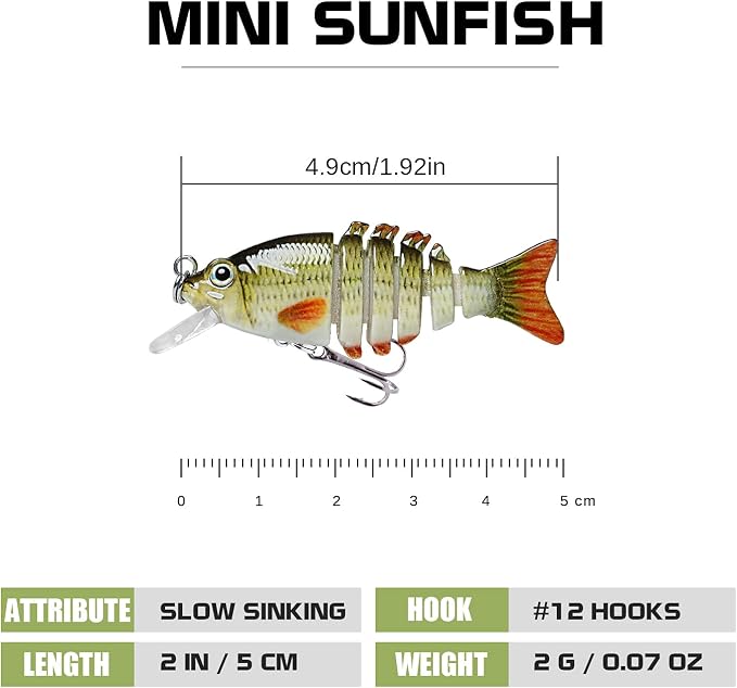 TRUSCEND Swimmax Easy Catch Fishing Lures with BKK Hooks, Wiggling, Vibrating, Rattling and Gurgling for More Bites, Heavy-Duty Dyneema Fiber Jointed Swimbaits for Bass, Trout, Crappie, Walleye, Pike