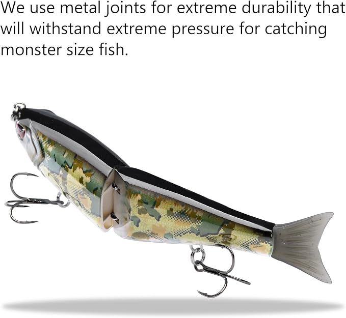 Bassdash SwimShad Glide Baits Jointed Swimbait Bass Pike Salmon Trout Muskie Fishing Lure