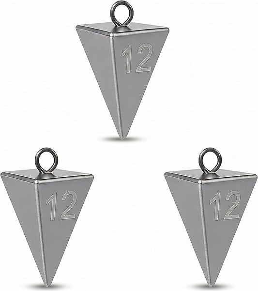 Pyramid Sinkers for Surf & Saltwater Fishing Weights - Durable Lead Fishing Sinkers, 1oz,2oz,3oz,4oz,5oz,6oz,8oz, Assortment Packs.