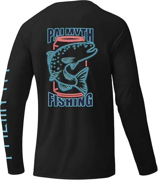 Palmyth Fishing Shirts for Men Long Sleeve UPF 50+ T Shirt Sun Protection Tee