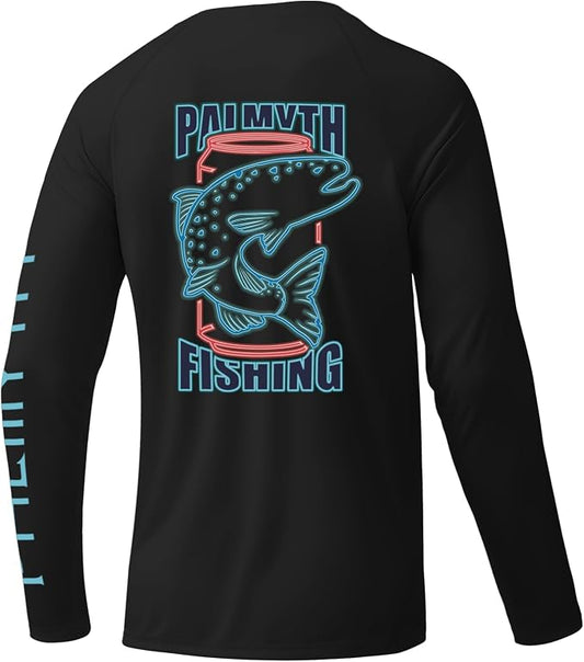 Palmyth Fishing Shirts for Men Long Sleeve UPF 50+ T Shirt Sun Protection Tee