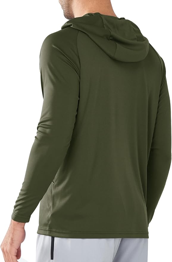 NORTHYARD Men's UPF 50+ Rash Guard Hoodie Long Sleeve Sun Protection Shirt Fishing Swim Beach Hiking Quick Dry Lightweight