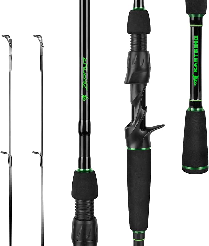 KastKing Zephyr Dual Tip Fishing Rod, Lightweight KastFlex IM6 Graphite Spinning & Casting Rod with Zirconium Oxide Ring Guides, Hook Keeper, EVA Grip, PTS Power Transition System
