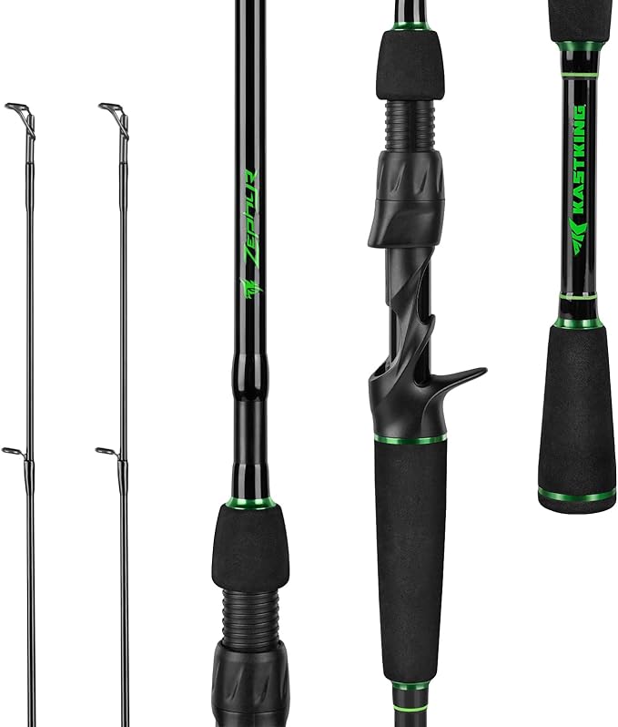 KastKing Zephyr Dual Tip Fishing Rod, Lightweight KastFlex IM6 Graphite Spinning & Casting Rod with Zirconium Oxide Ring Guides, Hook Keeper, EVA Grip, PTS Power Transition System