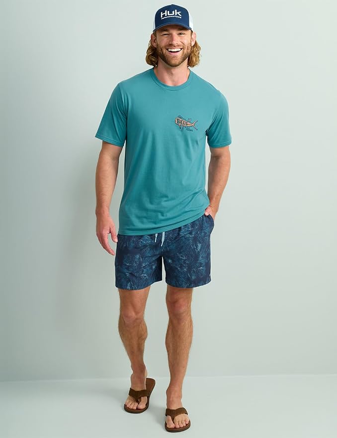 HUK Mens Performance Fishing Logo Tee, Short Sleeve T-Shirt for Men
