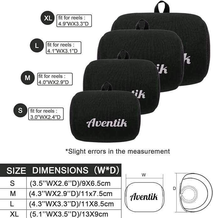 Aventik Neoprene Conventional Reel Cover Round Reel Gloves Trolling Reels Storage Reel Pouch Fits 800 1000 2000 3000 4000 5000 6000 Series Fishing Reels