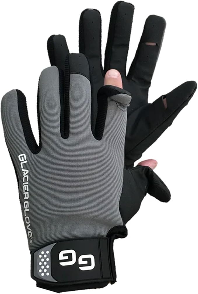 Glacier Glove Unisex Elite Angler Durable Water-Resistant Quick-Dry Multi-Functional Outdoor Slit-Finger Form-Fitted Gloves