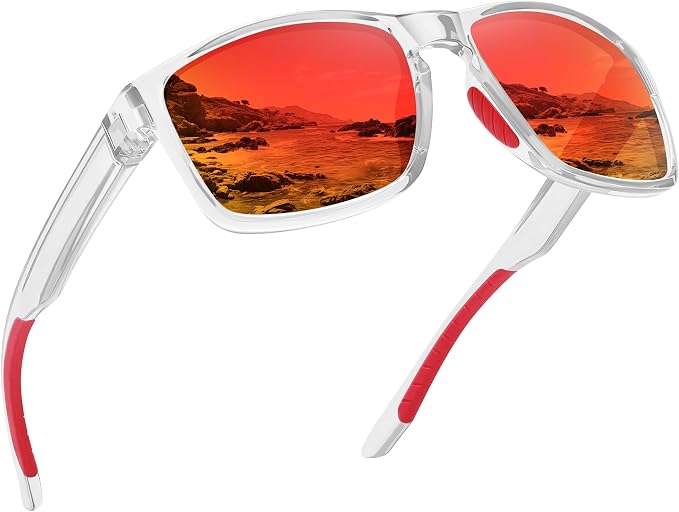 Sports Polarized Sunglasses for Men Women UV Protection Unbreakable Driving Running Fishing Hiking Sun Glasses