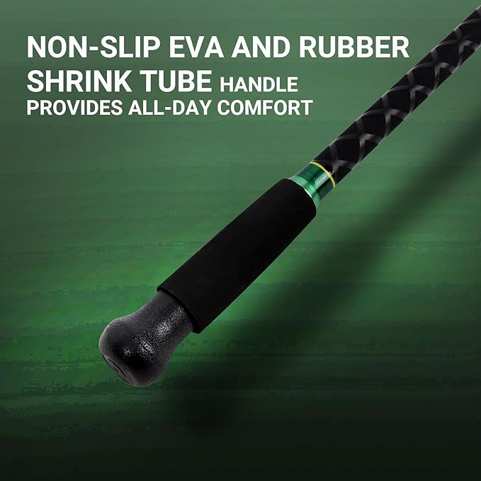 Fiblink 2-Piece Surf Spinning/Casting Fishing Rod, Carbon Fiber Fishing Rod(8’/8’6”/9’)