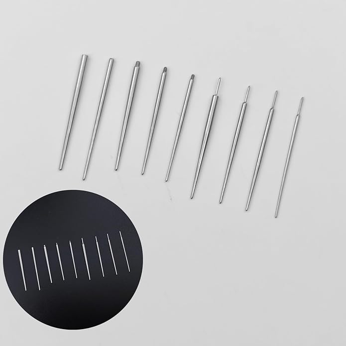 14G 16G 18G 20G Piercing Taper Piercing Ball Grabber Tool Stainless Steel Flat Back Earring Applicator Tool Threadless Insertion Pin Curved Body Piercing Kit for Ear/Nose/Navel/Lip/Eyebrow