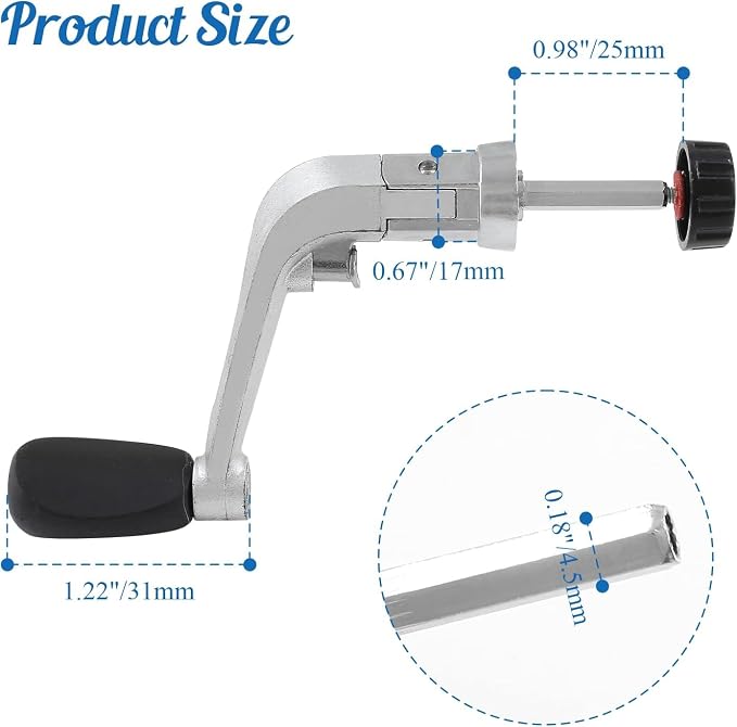 Fishing Spinning Reel Handle Replacement,Fishing Reel Rotary Knob Power Handle for Fishing Handle Replacement Parts