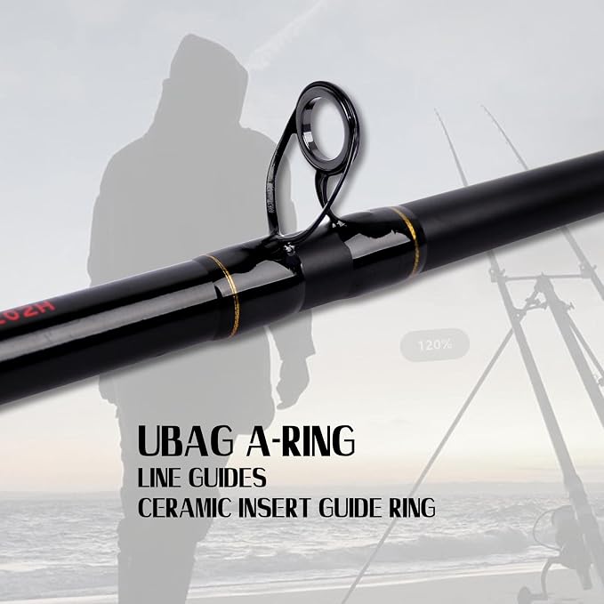 Fiblink Surf Fishing Rod 2 Piece/3 Piece/4 Piece Portable Travel Casting Rod Saltwater Surf Rod (9'/10'/12'/13')